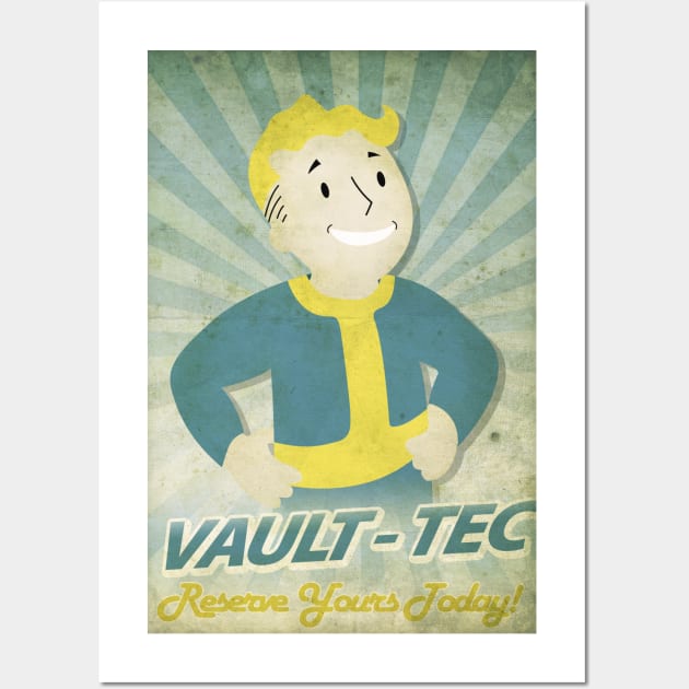 Vault Boy Vintage Poster Wall Art by AlisterCat